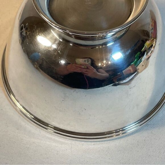 Towle Silver Plated Rich Blue Enamel Bowl 5" EP 5001 Mid 20th Century - Picture 14 of 16